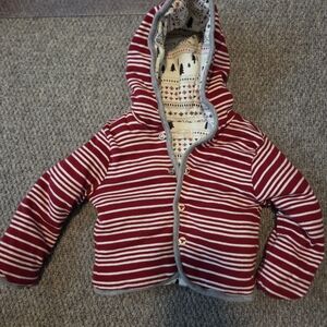 Burt’s Bees Babies Organic Cotton Christmas Reversible Jacket 12 Months